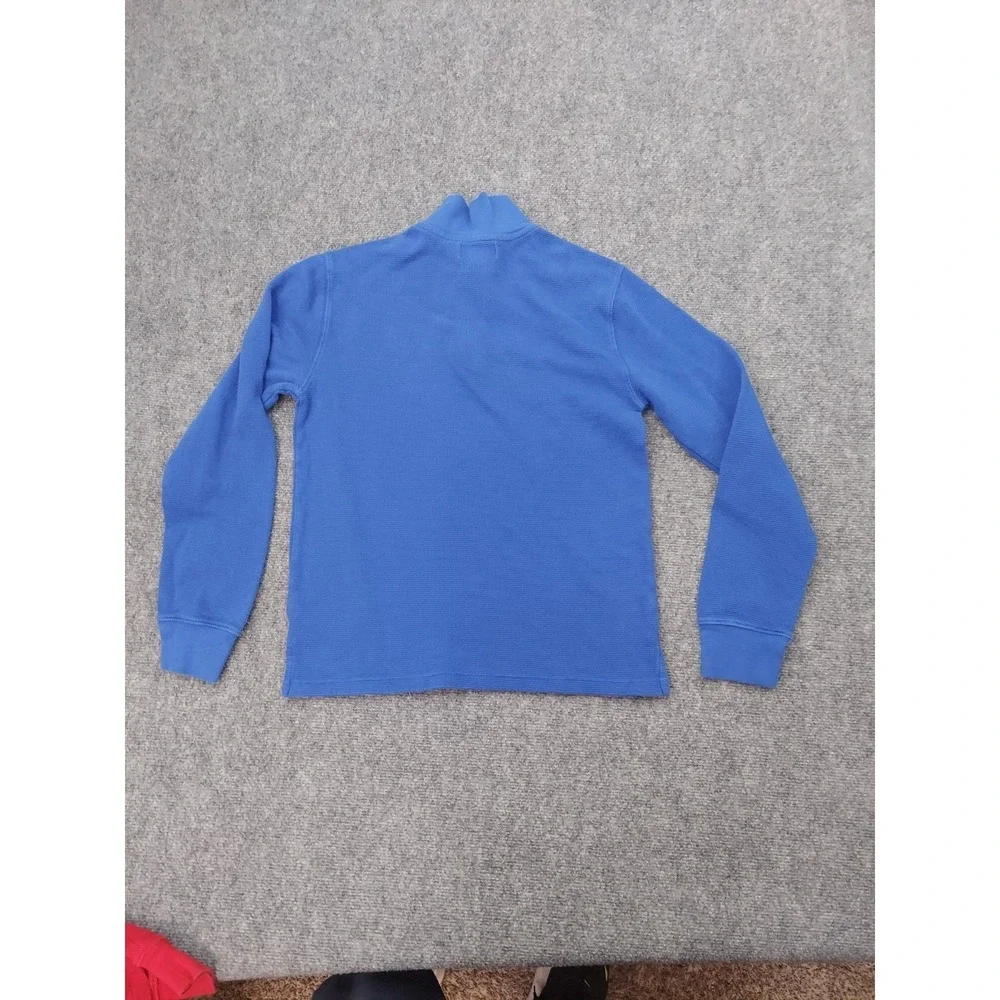 Lot 2 POLO RALPH LAUREN Pullover Sweater Boys XL 18-20 1/4 Zip Blue Red Waffle